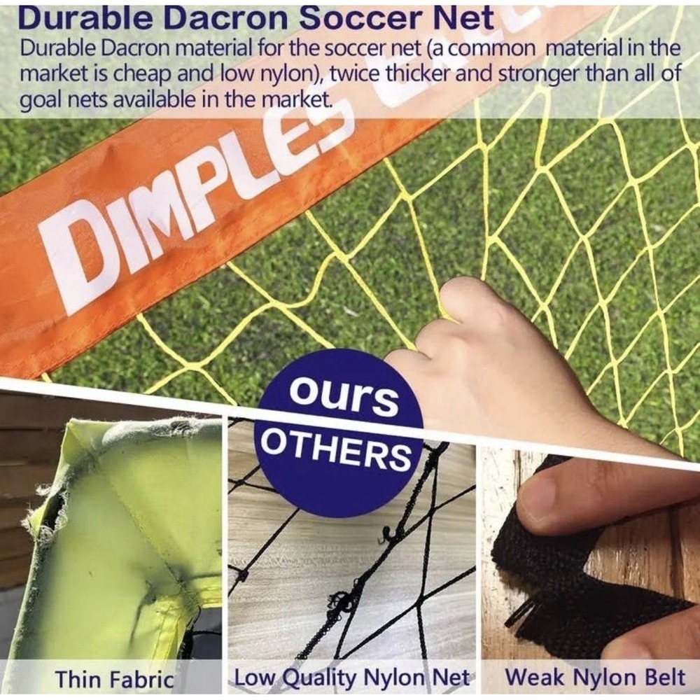 Dimples Excel 4x3 FT Kids Soccer Goal Net Backyard Training Frame NEW